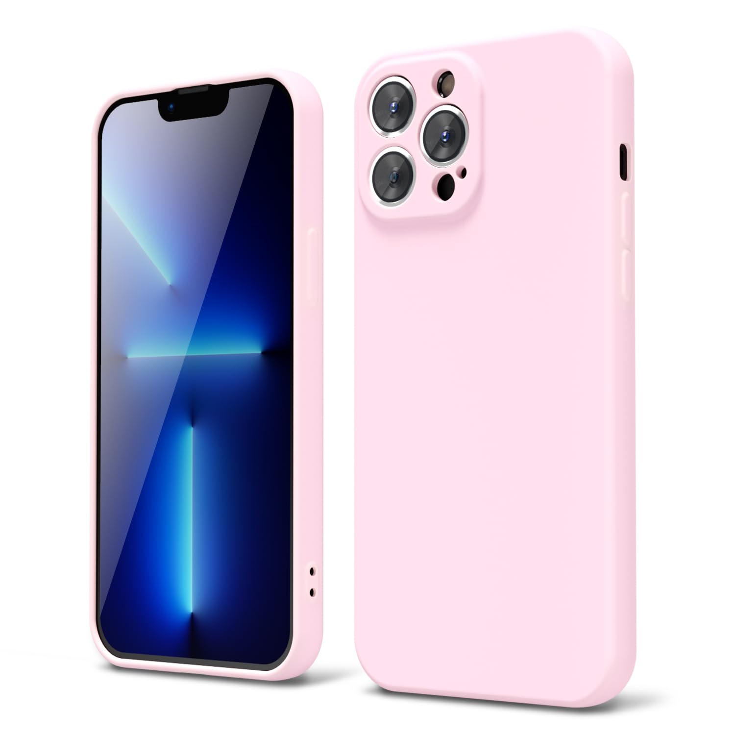 oakxco for iPhone 16 Pro Max Case Liquid Silicone, Soft Rubber Gel Elegant Aesthetic Basic Simple Cover, Cute Thin Slim TPU Matte Solid Color Plain Smooth Case for Women Girl, Light Pink — view 1457