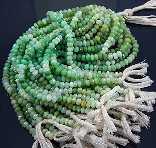 Perles chrysoprase véritable facettées pour façonner un bijou chargé d'histoire - 3