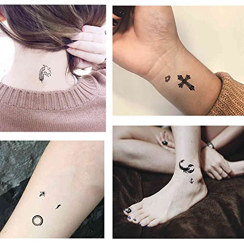 Quichic 190+ Pieces Cool Temporary Tattoo For Men Women Indian Tattoos Sleeve Black Large And Small Fake Tattoos #TOP4