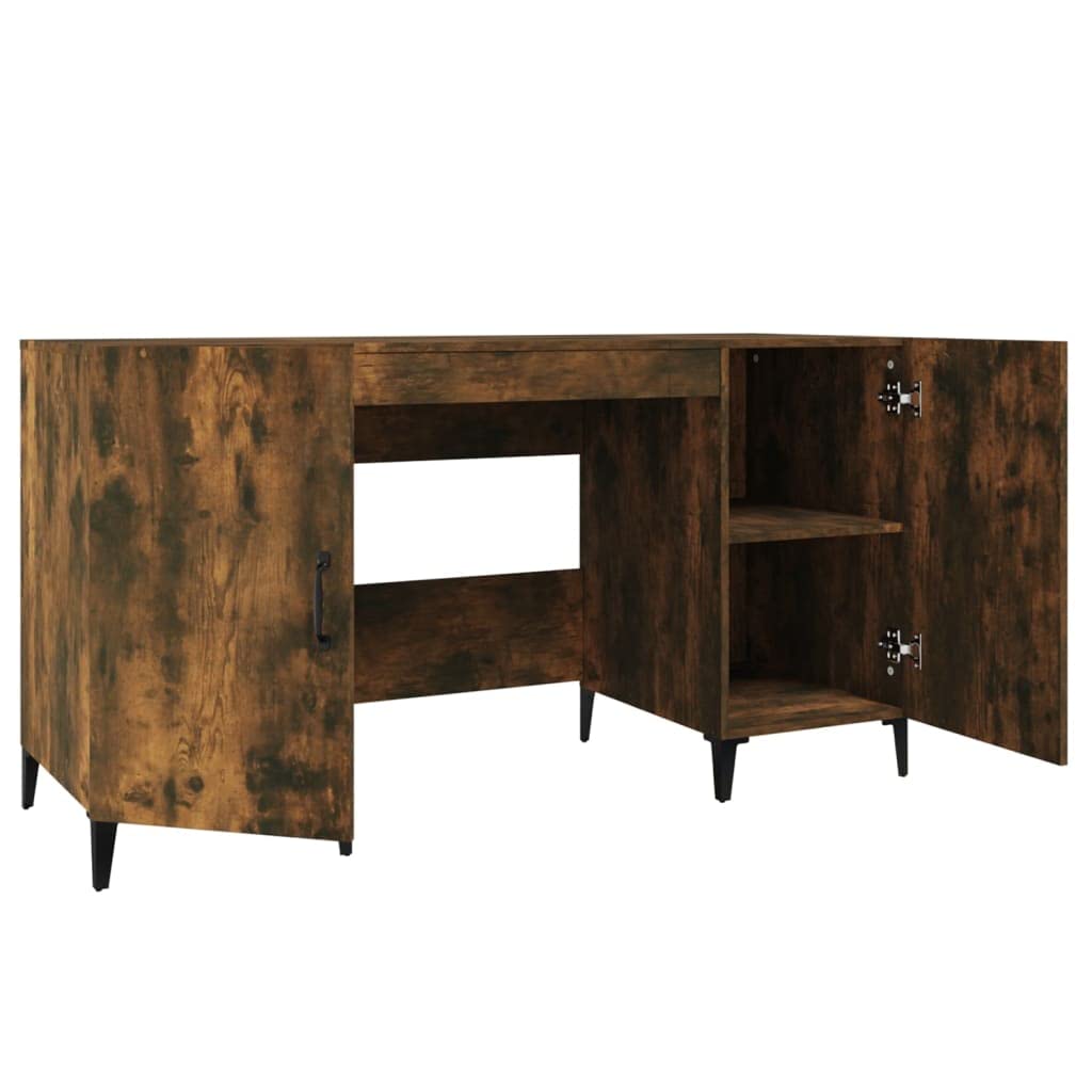 Scrivania con incenso, 140 x 50 x 75 cm, in legno di legno, tavolo da lavoro, scrivania ad angolo, per ufficio, studio, camera da letto, soggiorno A2