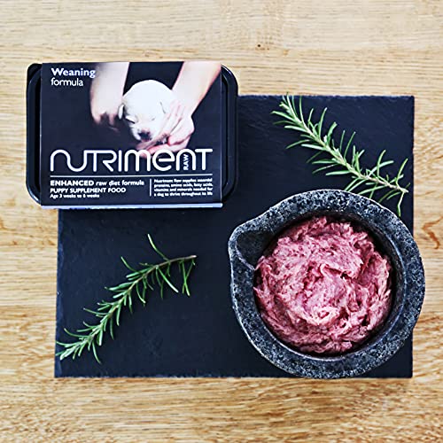 NUTRIMENT RAW DIET WEANING PASTE Raw Food (10 Tray Pack) Frozen, Premium BARF Diet Wet Puppy food, Gluten-Free, Raw Protein, Digestible, All breeds, Sizes – 5kg Weaning Paste