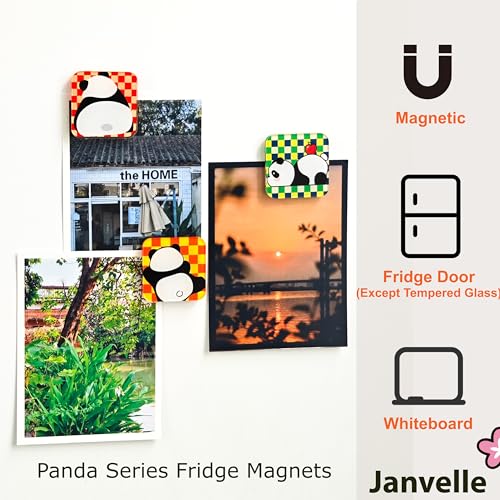 9 imanes decorativos de nevera con diseño panda miniatura 7