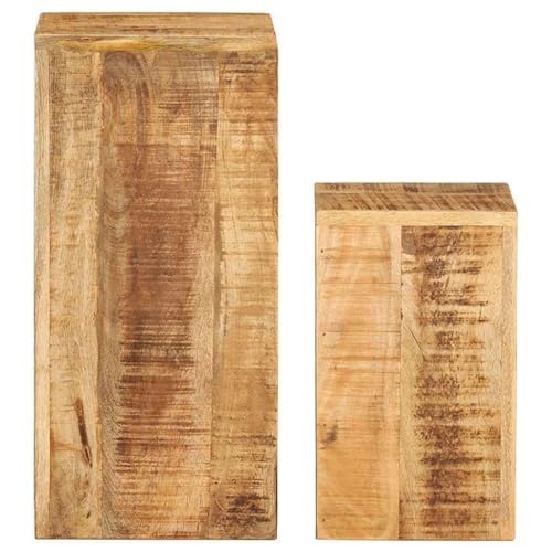 Table d'appoint rustique en bois de mangue : l'élégance artisanale durable