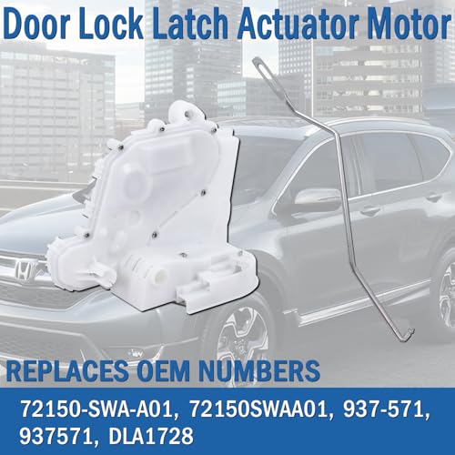 Image of Front Left Driver Side Door Lock Latch Actuator Motor with Rod Compatible with 2007-2011 Honda CR-V CRV, Replaces 72150-SWA-A01 937-571 DLA1728