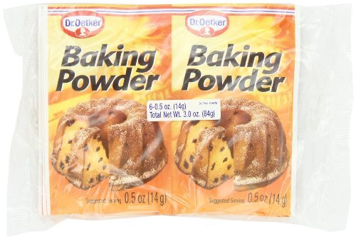 Dr.Oetker Baking Powder, 6 Envelopes, 0.5 Ounce (Pack of 12)