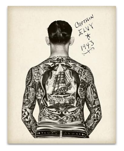Tattoo Decor - Tattooed Man - Captain Elvy - 11x14