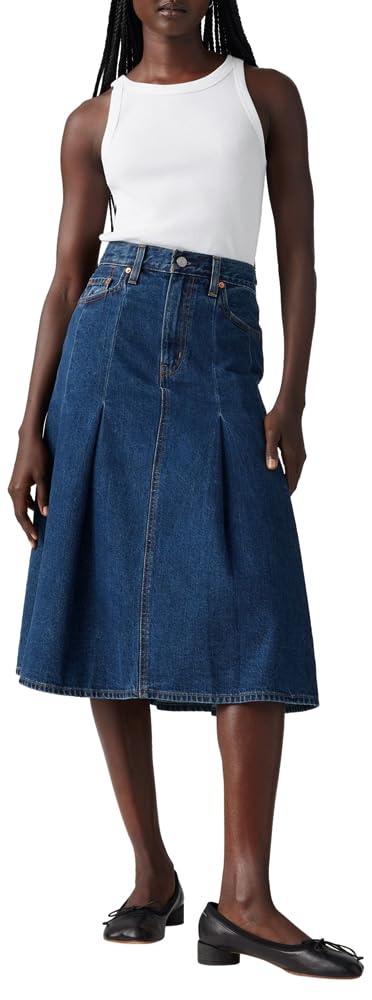 Levi's Pleated Midi Skirt Slightly Circular, Slightly Circular, 30W