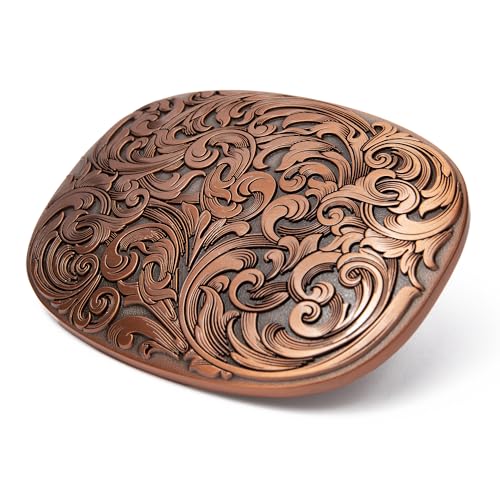 Itera Antique Copper Engraved Floral Belt Buckle thumb #2