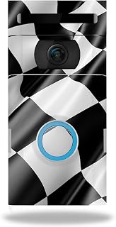 MightySkins Skin Compatible with Ring Doorbell 2 - Race Flag | Protective, Durable, and Unique Vinyl Decal wrap Cover | Easy to Apply, Remove, and Change Styles | Made in The USA