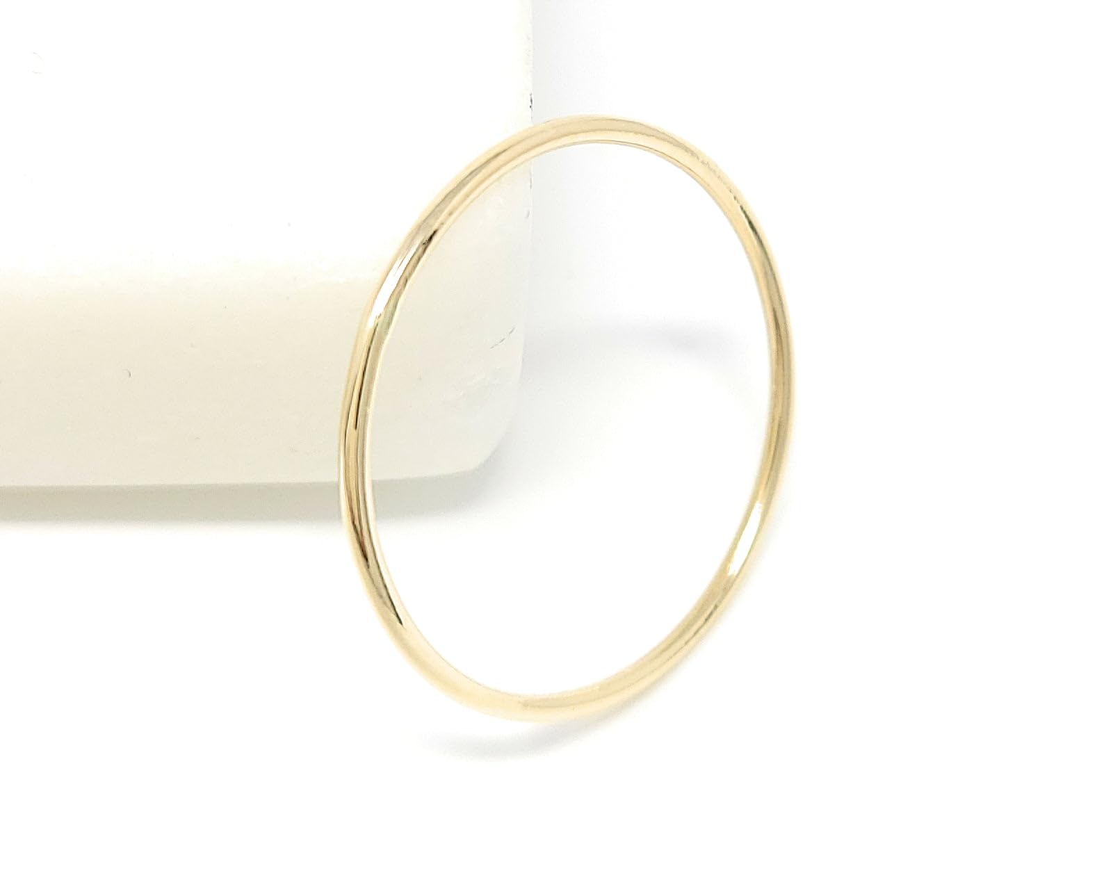 Solid 14k Gold Thin Stacking Ring