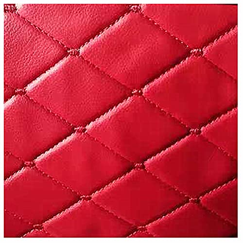 Tissu simili cuir imperméable rouge 1.5x5m pour tapisserie et siège auto