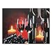 BANBERRY DESIGNS Wine and Grape Decor - LED Canvas Print with Red Wine Bottles and Glasses - Wine Themed Wall Decor - Wine Pictures