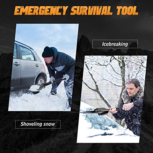 Okoolcamp Folding Shovel Camping Shovel Multi-Tool Military Shovel Heavy Duty Alloy Steel Car Survival Tactical Shovel For Off Road Snow Emergency Gardening Hiking Backpacking Fishing #TOP2