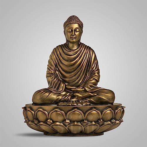 Image of SILAII Gautama Buddha Statue for Home Decor - 1 Feet | Antique Bronze Buddha Showpiece for Home & Office | Spiritual Buddha Idols for Home Decor