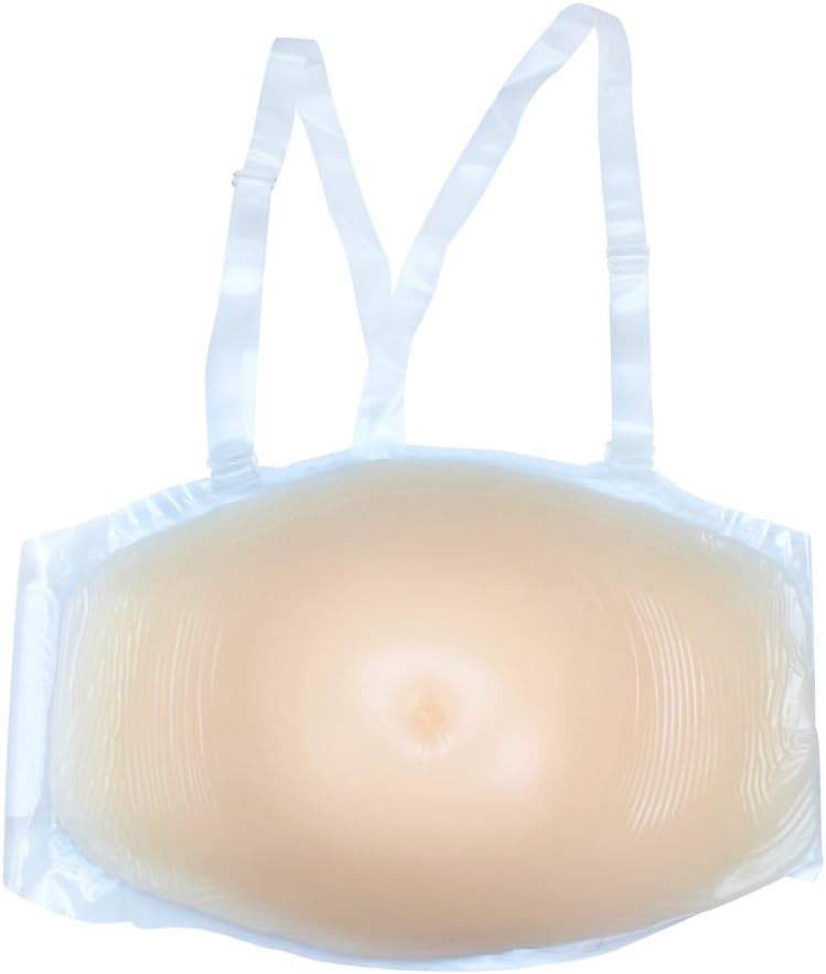 False Pregnant Tummy, Soft Silicone False Belly, Artificial Fake Pregnancy Bump, 2500g (8-10 month)
