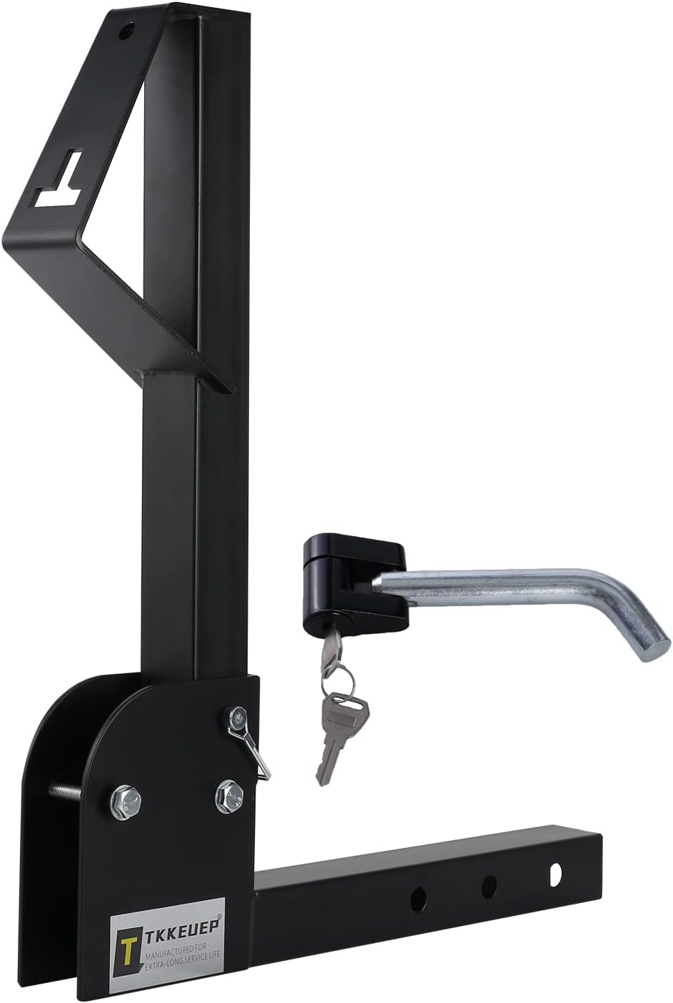 TKKEUEP AntiTheft Feature Hitch Spare Tire Carrier