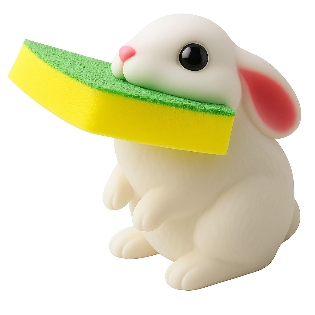 Cute Bunny Sponge Holder - Kitchen Decor -1