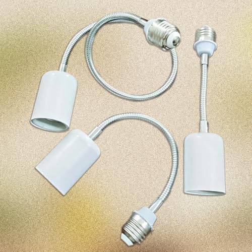 Geavonyg Douille De Lampe Rotative en Céramique Connecteurs D'extension E27 Ampoules LED Réglables Résistantes À La Plafonniers Salle Bains D'ampoule LED en Céramique 400W avec Base – vue 4