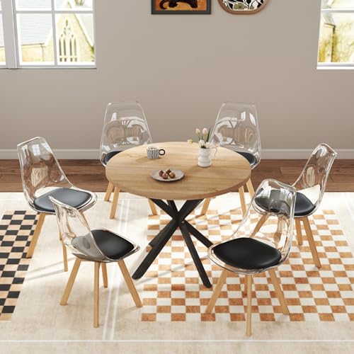 GrandCA HOME Mesa de Comedor con 6 Sillas