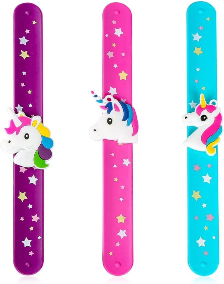 DESCTIDYDESCTIDY Bracelets Silicone Animal Snap Wristbands Birthday Party For Girls Gifts Favors 3 PC UCHB1 (3)