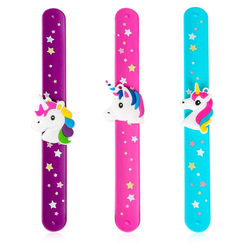 DESCTIDYDESCTIDY Bracelets Silicone Animal Snap Wristbands Birthday Party For Girls Gifts Favors 3 PC UCHB1 (3)
