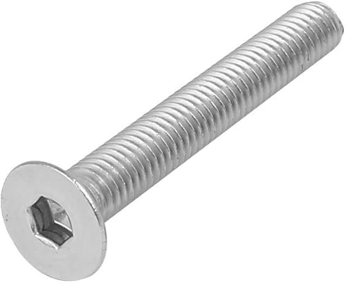 Miniatura 4 de IIVVERR M6x45mm 316 Acero Inoxidable Avellanado Cabeza Plana Hexagonal Tornillo Tornillo Tornillo 5 unids (M6x45mm 316 Acero Inoxidable Avellanado