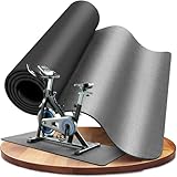 LILENO SPORTS Bodenschutzmatte (60x120 cm) - extra wiederstandsfähige Laufband Matte 8 mm Dicke - Fitness Unterlegmatte für Crosstrainer, Rollentrainer und andere Fitnessgeräte