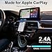 ADILIFT USB to Lightning Coiled Cable 2Pack, MFi Certified Short Fast Charging Cord Apple Carplay Cable for iPhone 14 13 12 11 Pro Max Mini 10 8 Plus XR SE, AirPods