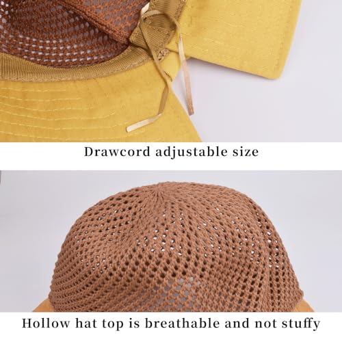 Sombrero de sol para mujer KXF amarillo talla única miniatura 3