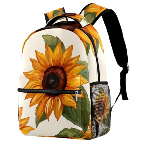 Sac à dos de voyage avec porte-bouteille et motif tournesol Campus