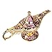 Vintage Aladdin Magic Genie Lamp Light for Home Party Wedding Table Decoration & Gift,Classic Zinc Alloy Arabian Lamp Jewelry Box（Gold & Purple）