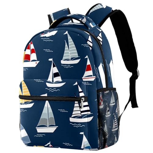Sac à dos d'école marin multicolore 40cm pour ados et filles