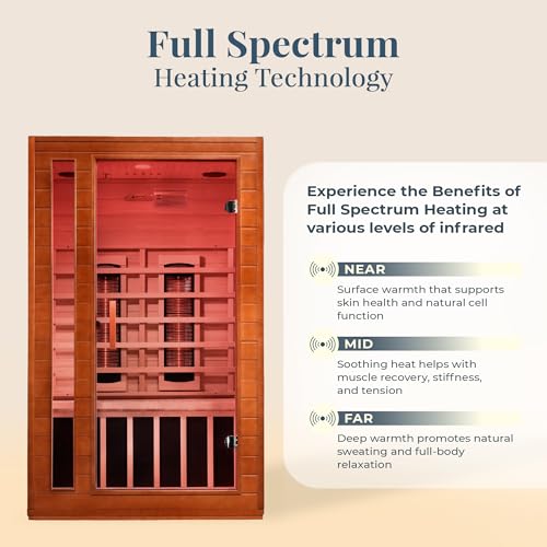 DYNAMIC SAUNAS Cordoba Full Spectrum Infrared Sauna with Red Light Therapy - Image 4