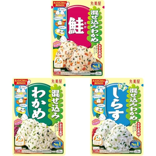 【セット買い】丸美屋 混ぜ込みわかめ 鮭 29g + 丸美屋 混ぜ込みわかめ 29g + 丸美屋 混ぜ込みわかめ しらす 29gのサムネイル