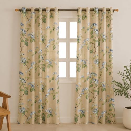 Image of Clasiko Cotton Sheer Curtain Set of 2 | 54x60 Inches /5 Feet | Linen Texture | Peach Mist | 40% Light Filtering | 54x60 Inches | Printed Window Curtain for Living Room, Bedroom