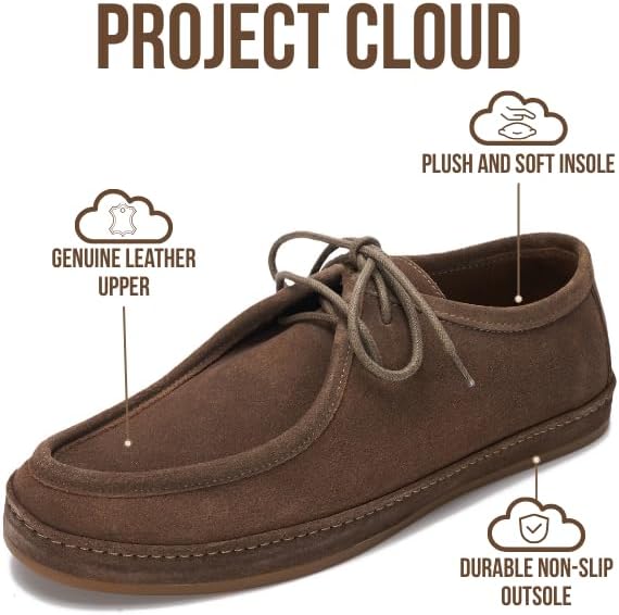 Project Cloud 100% Genuine Leather Mens Loafers - Soft Insole Casual Shoes for Men Non Slip Mens Loafers Dress Shoes - Water-Resistant Loafers for Men(Denver) - Image 2