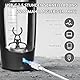 SOARFLY Shaker Elektrisch Elektrischer Protein Shaker Mit Pulverfach 650ML Elektrischer Shaker USB Wiederaufladbar Eiweiß Shaker für Proteinshake Und Milch Shake, BPA-frei, Schwarz