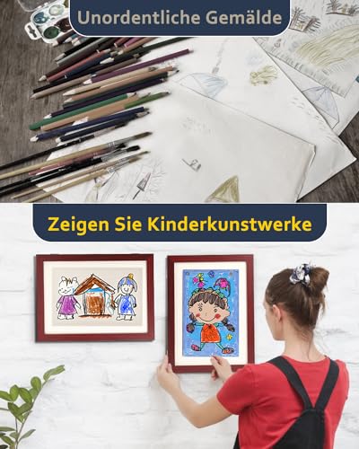 Ciscle Bilderrahmen Kinderzeichnungen, 2 Stück A4 Befüllba Kunstfotorahmen für Kinder, Frontöffnung Bilderrahmen für Kunstwerke… – Ansicht 5