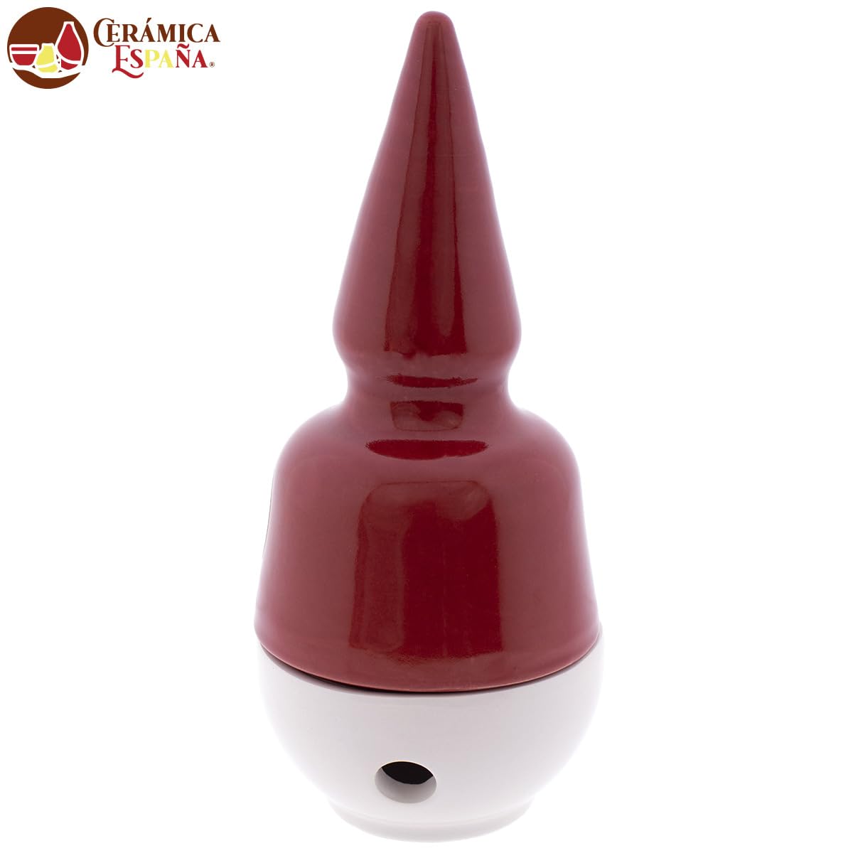 CERÁMICA ESPAÑA | Incensario nazareno Bianco-Rosso | Incensari religiosi | Incensari di fango | Incensari originali | Incensario Settimana Santa | 9x9x20 cm