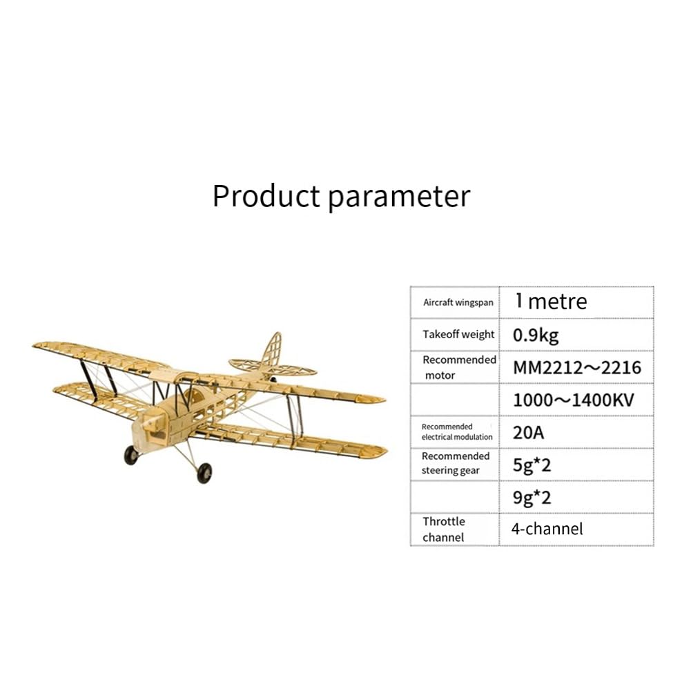KICHI RC-Flugzeuge RC-Flugzeug Elektroflugzeug Modellmaßstab 980 mm Mini-Holzbausatz DIY Elektroflugzeug RC-Flugspielzeug