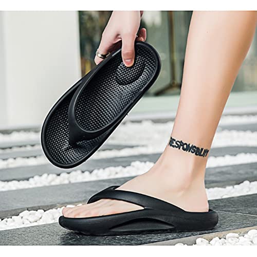 Men's One Slide Sandal，Unisex's Classic Flip Flops，Men's Flip Flops Sport Thong Sandals with Comfort Arch Support Beach Pool Slides for Summer (Color : Black, Size : 43-44)3