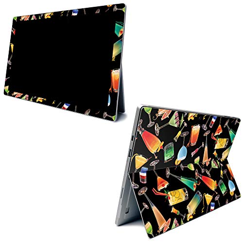 Image of MightySkins Carbon Fiber Skin for Microsoft Surface Pro 7 - Cocktail Therapy | Textured Carbon Fiber Finish | Easy to Apply, Remove, and Change Styles | Made in The USA