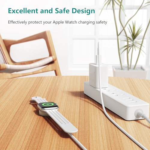 Upgraded Apple Watch Charger, iPhone Watch charger, Magnetic iWatch Fast Charger to USB C Cable 6ft with USB C Charger Block for iWatch Series Ultra/9/8/7/6/SE/SE2/5/4/3