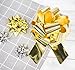 CT CRAFT LLC Gift Bows 22 PCS Set Multi Colored Assorted - Bow x 18 pcs + Kegg Roll x 4 pcs - Silver/Gold, Holiday Christmas Birthday Party Wrapping