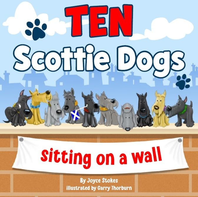Ten Scottie Dogs: Sitting On a Wall