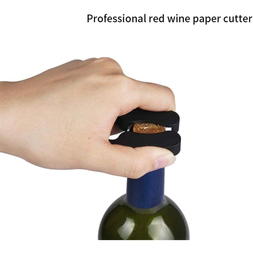 Cortador de Papel de Aluminio para Botellas de Vino, 2 Unidades, Acero Inoxidable, de Doble Cuchilla, Accesorio Ergonómico para Amantes del Vino