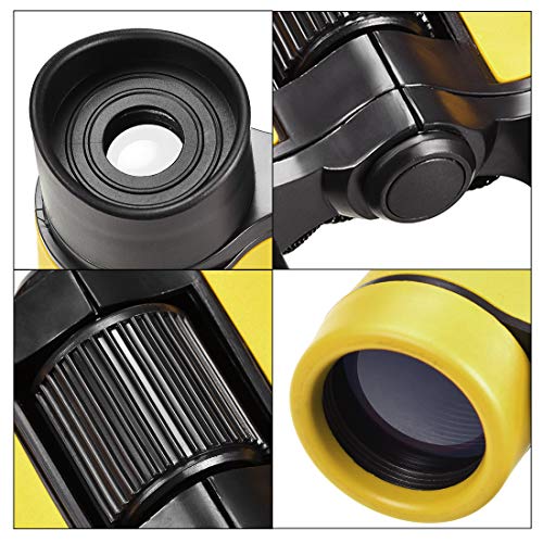 Binoculares uxcell 4x30 compactos plegables amarillos miniatura 4