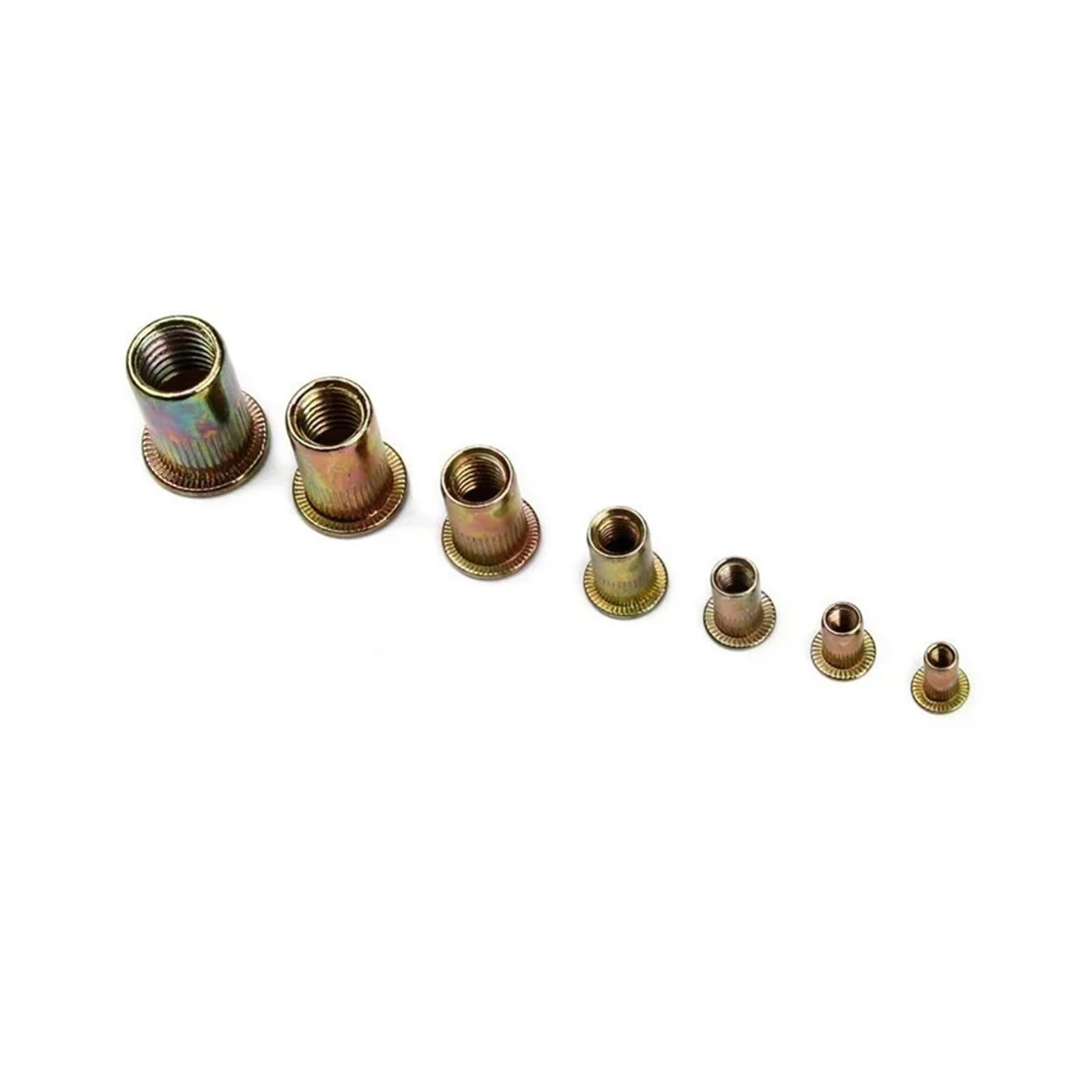 90/220/300 Pezzi M3 M4 M5 M6 M8 M10 M12 Dadi a Rivetto in Acciaio al Carbonio zincato a Testa Piatta zigrinati a Inserto Dado a a Dadi Quadrati(Only Nut Gun M3-M12)