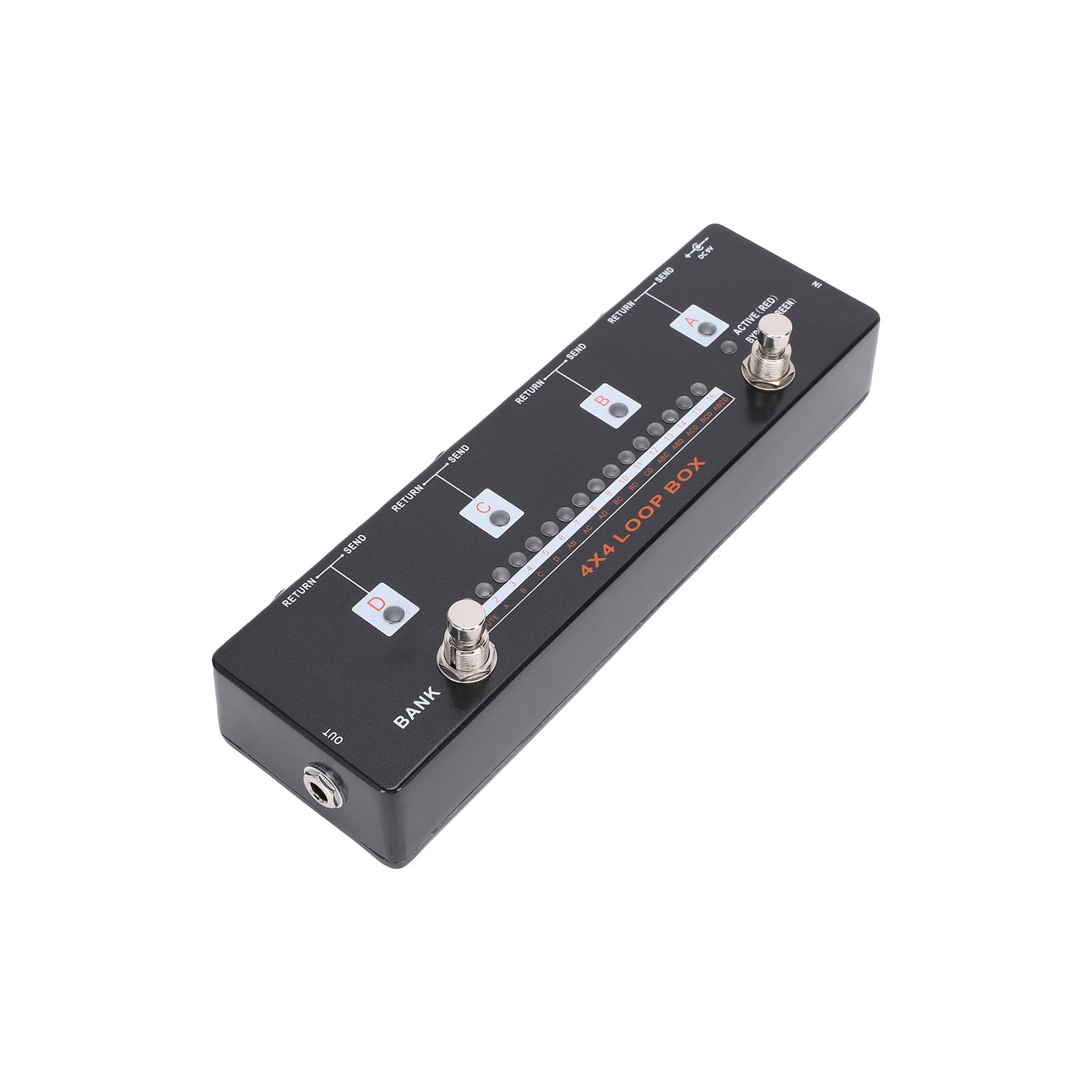 CHICIRIS Pedal de Efectos de Guitarra, Conmutador de Tono Programable, Diseño True Bypass con 16 Preajustes y Pantalla LED para Presentaciones en Vivo y Grabación de Estudio