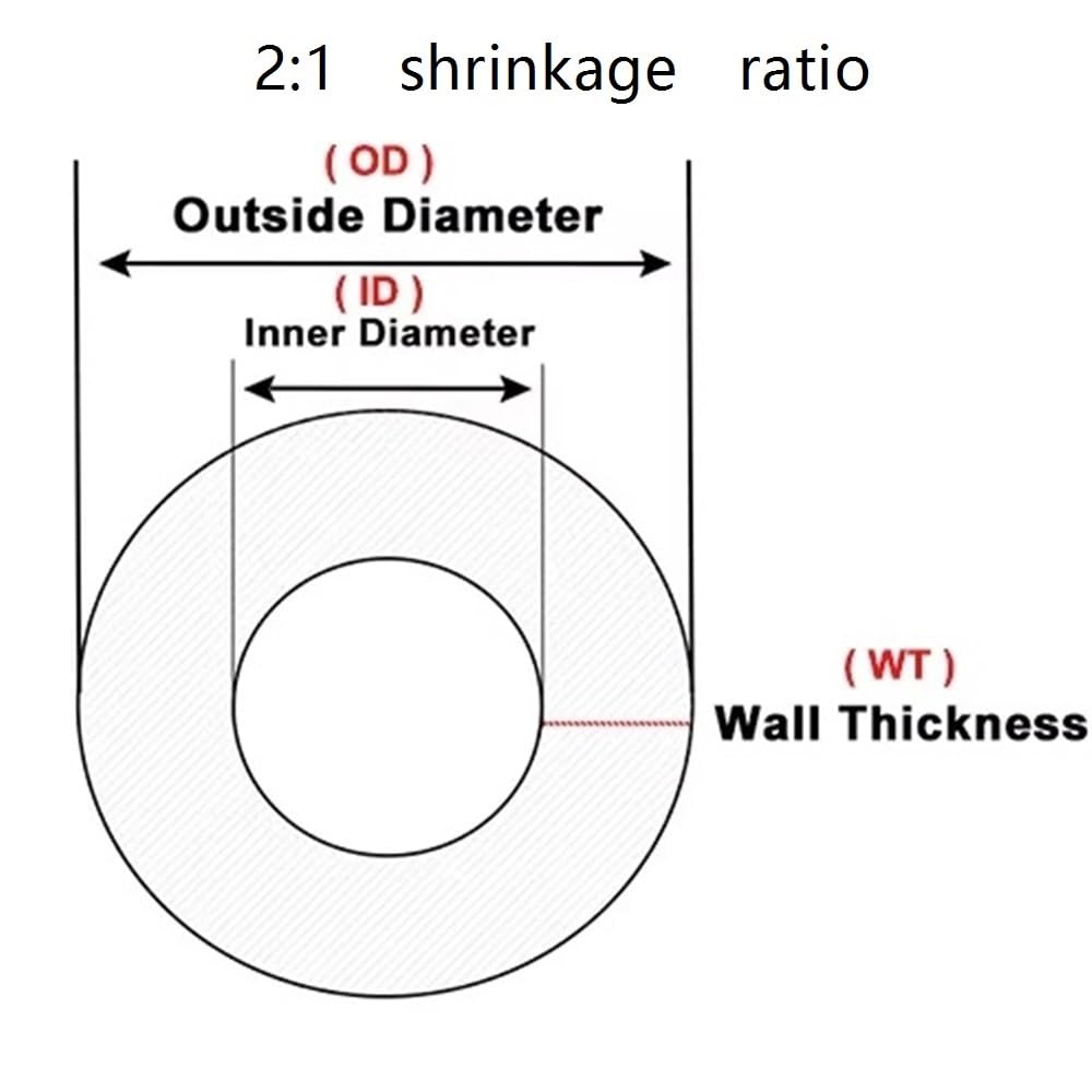 Silikonowa rurka termokurczliwa, Czarna rurka termokurczliwa 2:1 o średnicy 0,6 mm–80 mm Płaska owijka z drutu(30MM*3METERS)